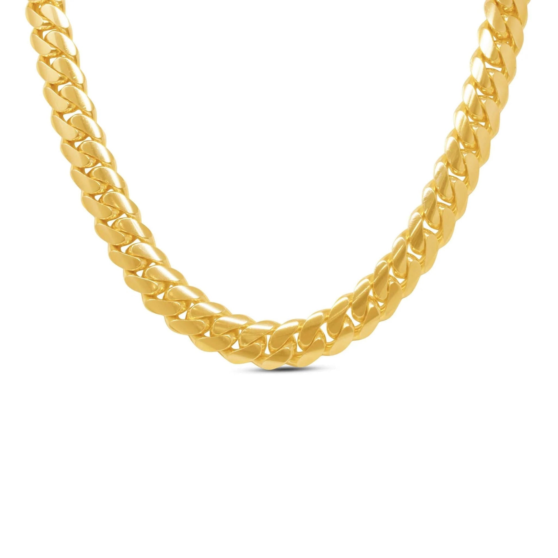 14mm Miami Cuban Link Bracelet in 10K Solid Yellow Gold - The Cuban Link King in Miami