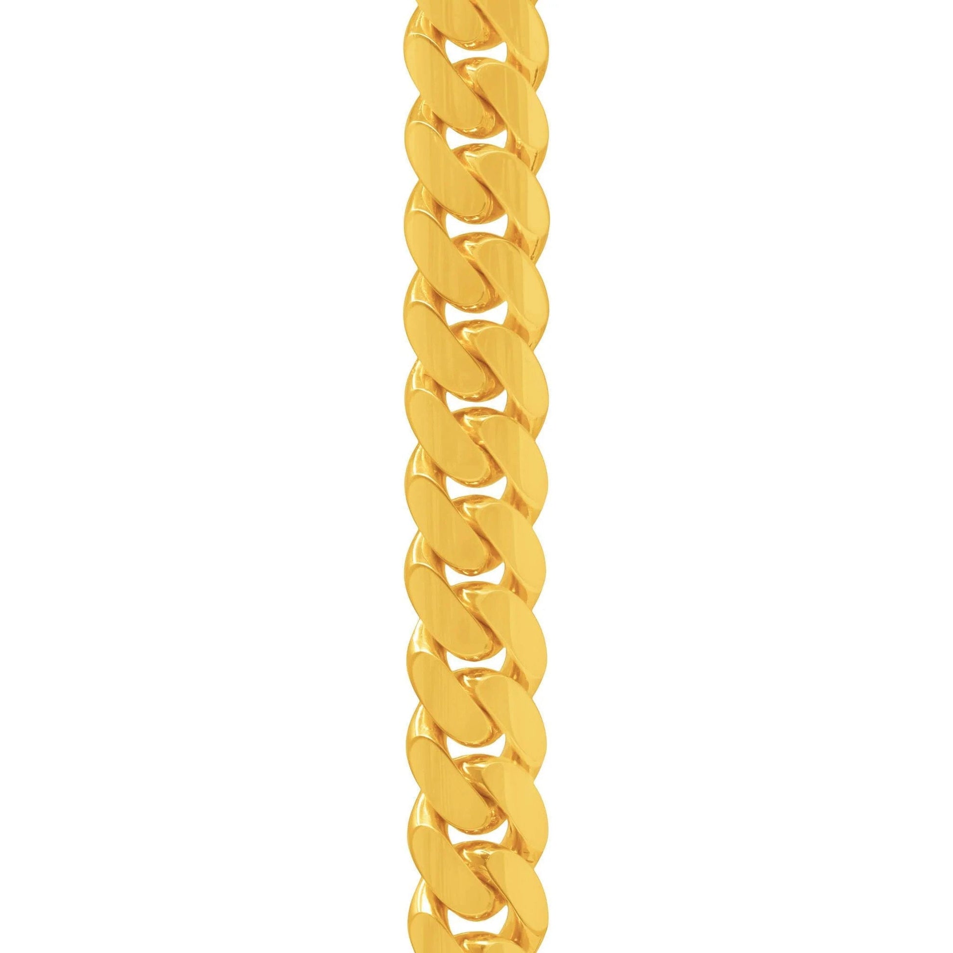 22mm Miami Cuban Link Bracelet in 14K Solid Yellow Gold - The Cuban Link King in Miami