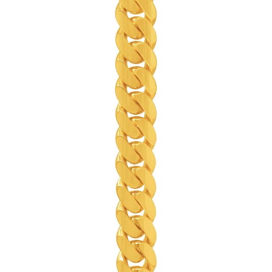 14mm Miami Cuban Link Chain in 10K Solid Yellow Gold - The Cuban Link King in Miami