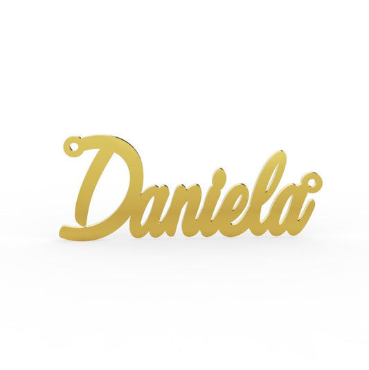 14K Cursive Solid Gold Name Pendant - The Cuban Link King