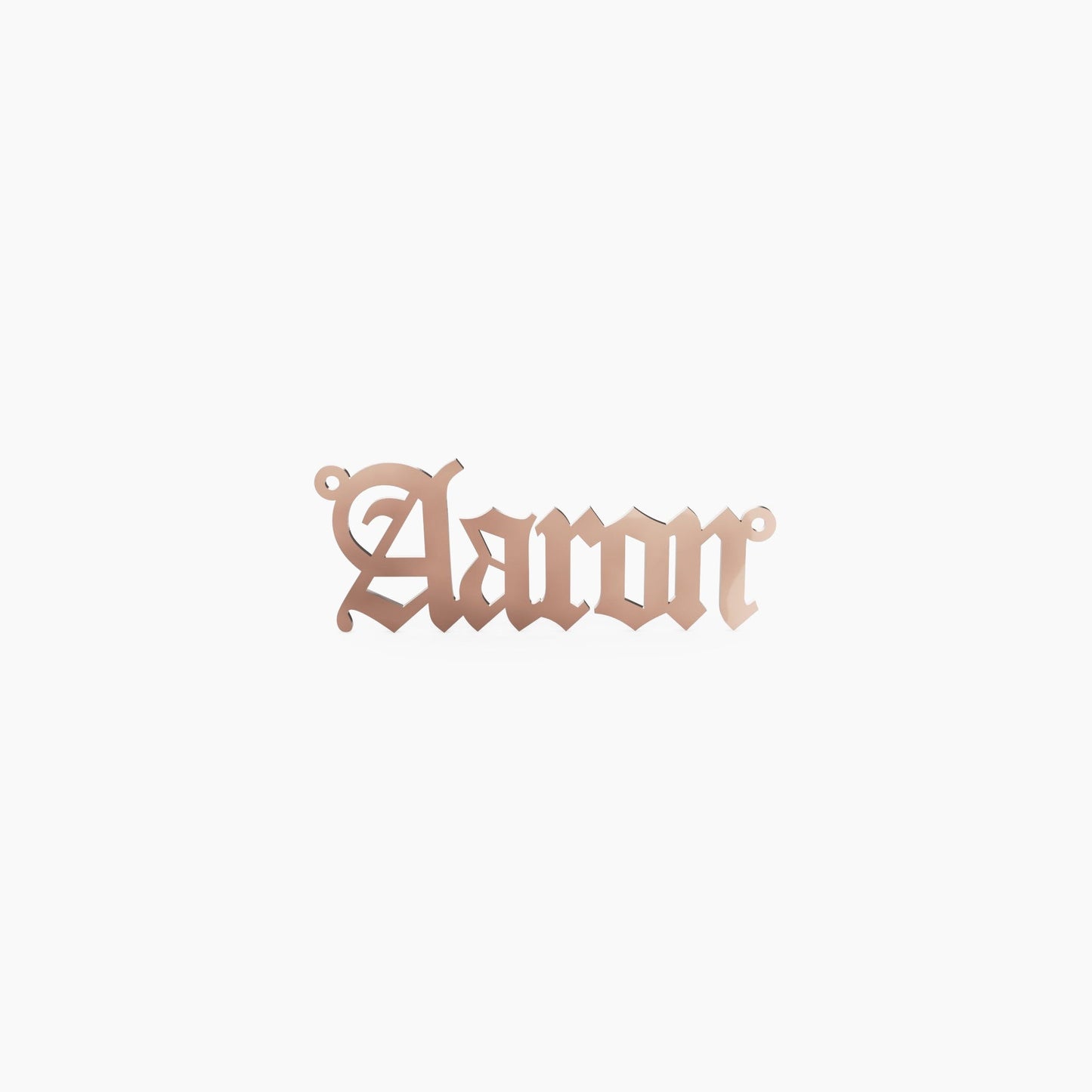 14K Solid Gold Gothic Name Necklace - The Cuban Link King