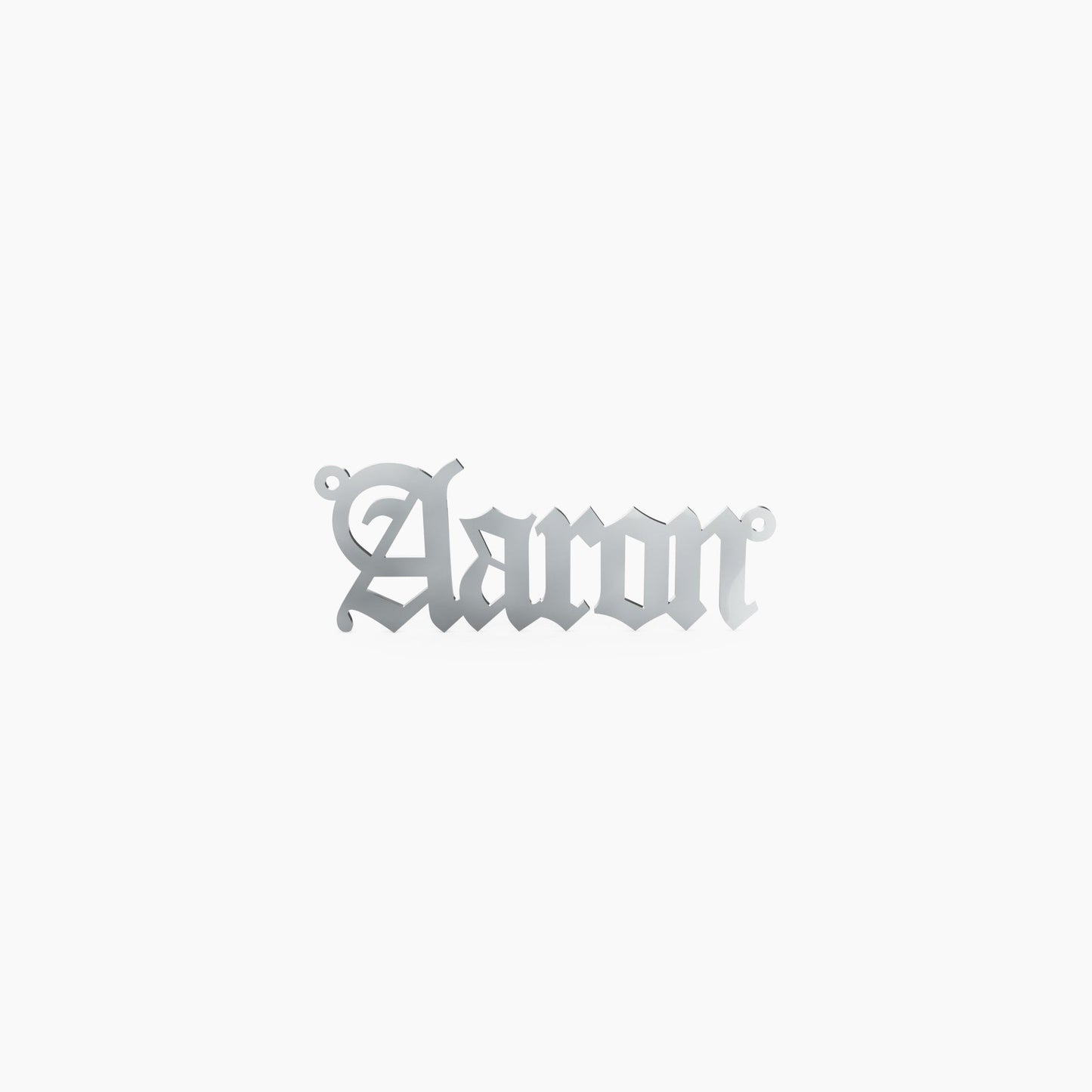 14K Solid Gold Gothic Name Necklace - The Cuban Link King