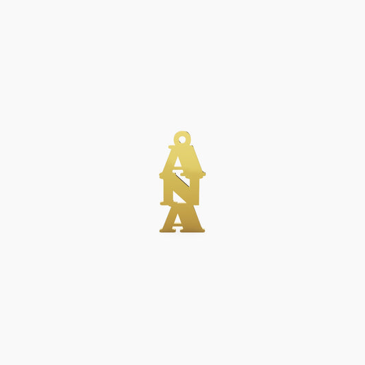 14K Solid Gold Vertical Name Necklace - The Cuban Link King
