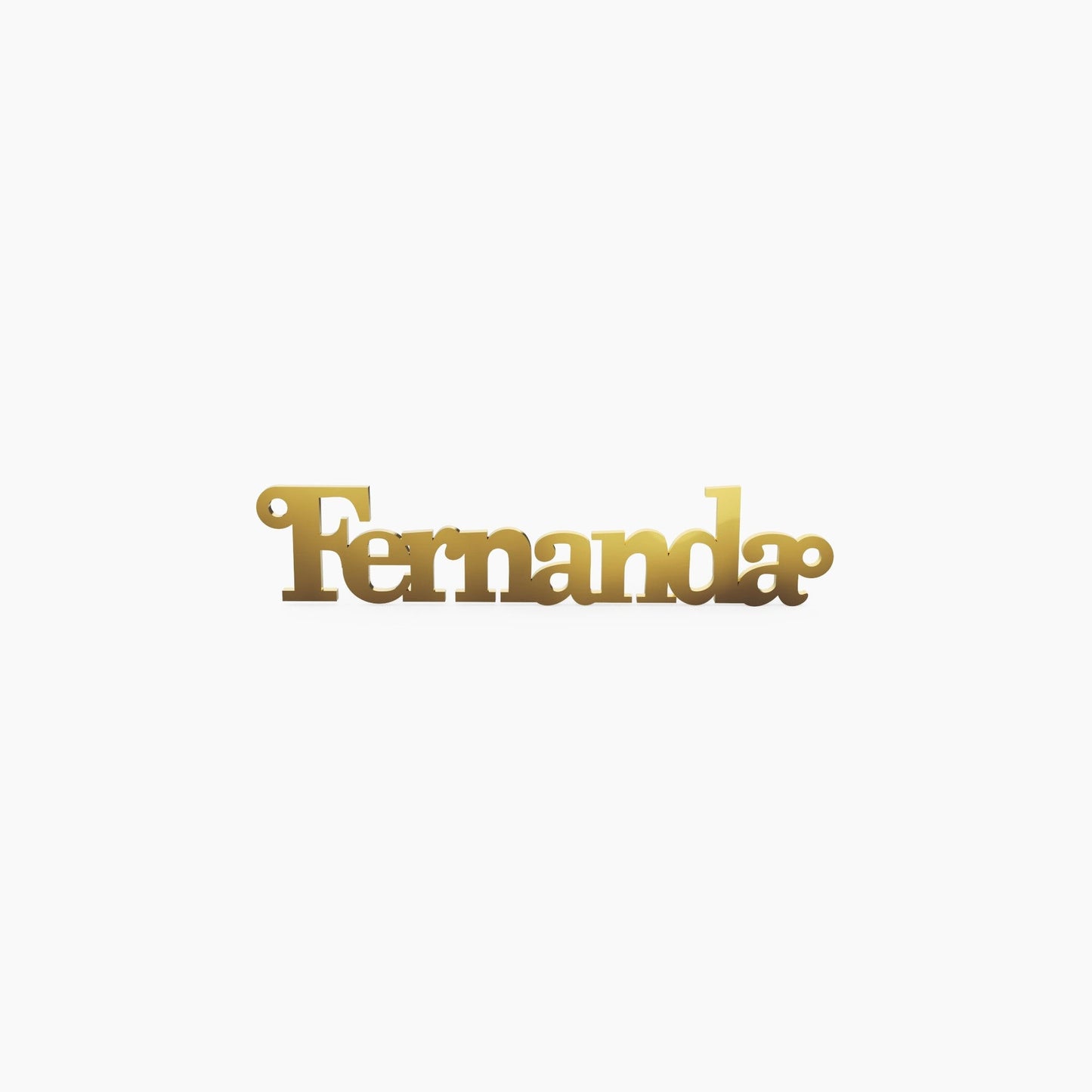 14K Solid Gold Square Name Necklace - The Cuban Link King