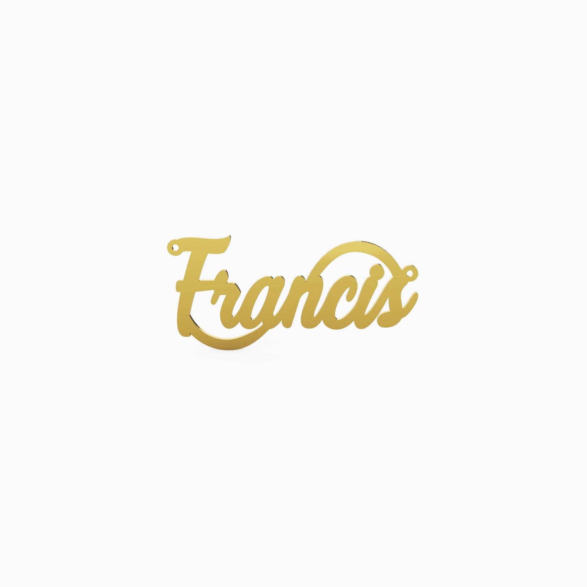 14K Solid Gold Cursive Name Pendant - The Cuban Link King