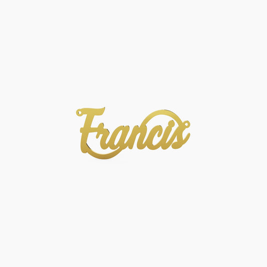 14K Solid Gold Cursive Name Pendant - The Cuban Link King