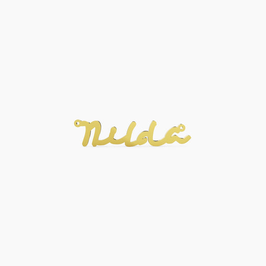 14K Solid Gold Cursive Name Necklace - The Cuban Link King