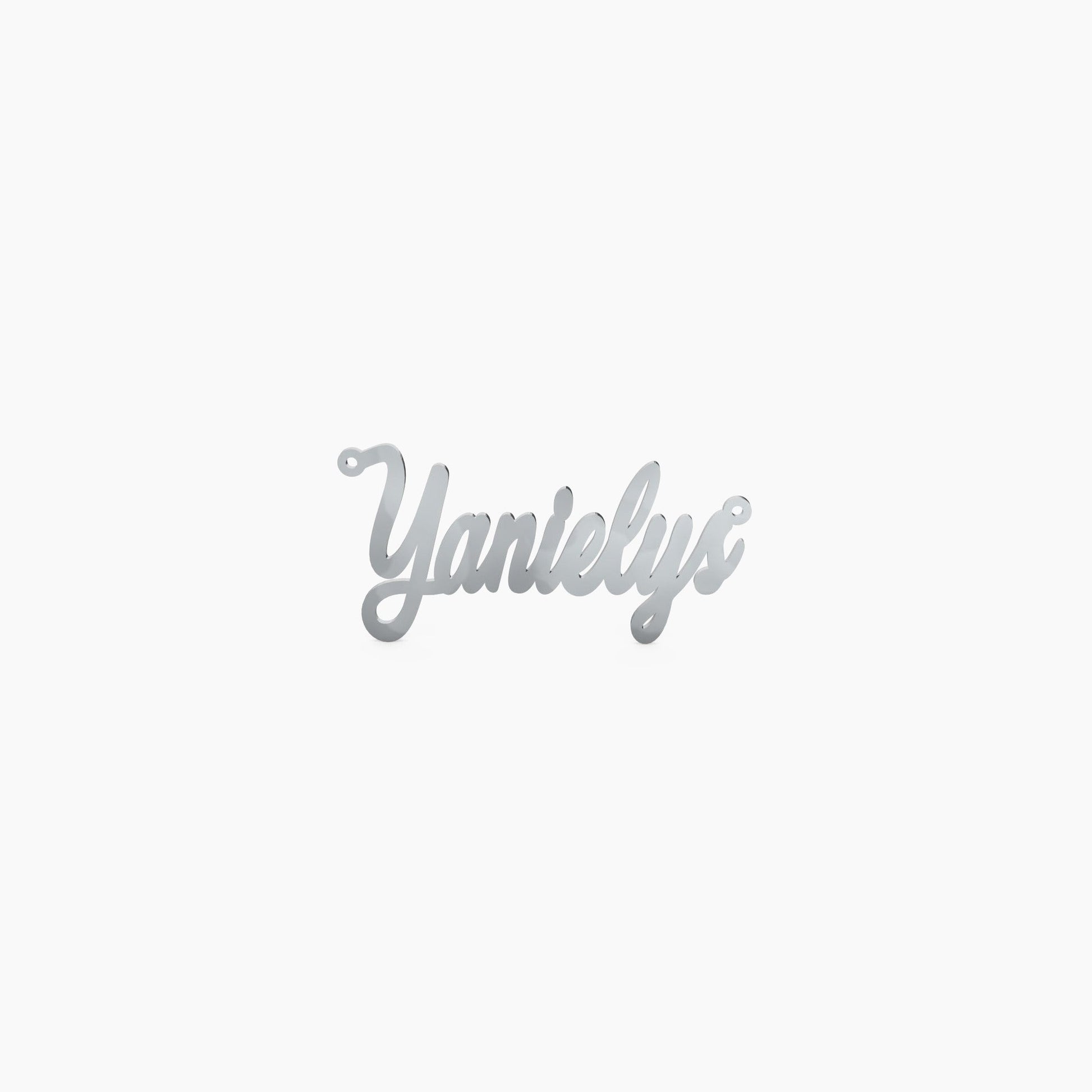 14K Solid Gold Fanciful Cursive Name Necklace - The Cuban Link King