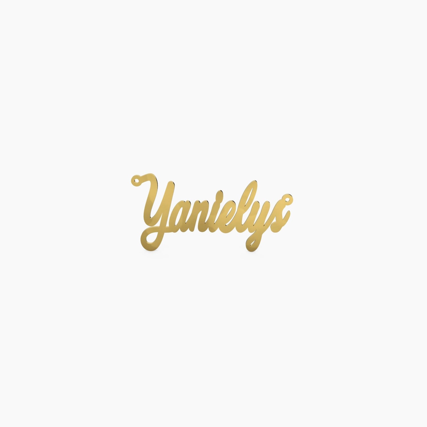 14K Solid Gold Fanciful Cursive Name Necklace - The Cuban Link King